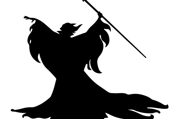 Silhouette of a Winged Warrior