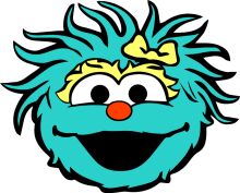 Vibrant and Friendly: A Colorful Character with a Yellow Bow