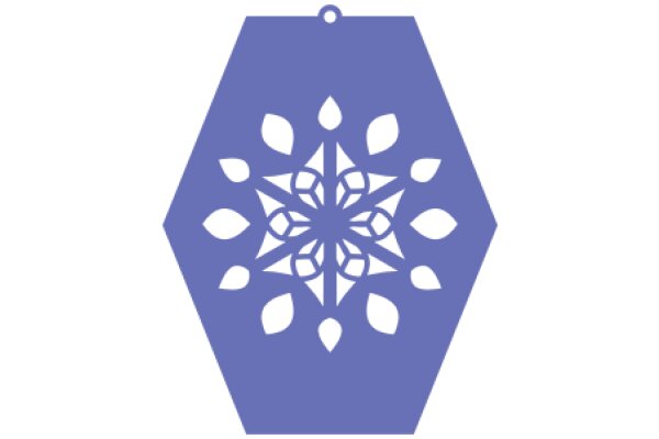 Stylized Purple Decorative Artwork with Geometric Patterns and Leaf Designs