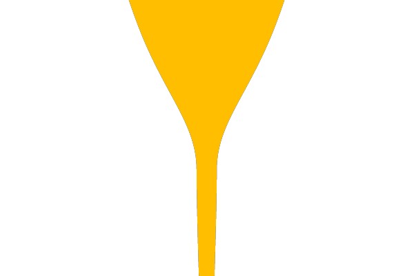 Yellow Wine Glass Silhouette
