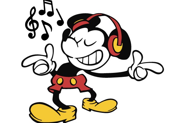 Grooving with Music: The Joyful Cartoon Character