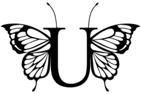 Elegant Butterfly Logo with the Letter 'U' in the Center