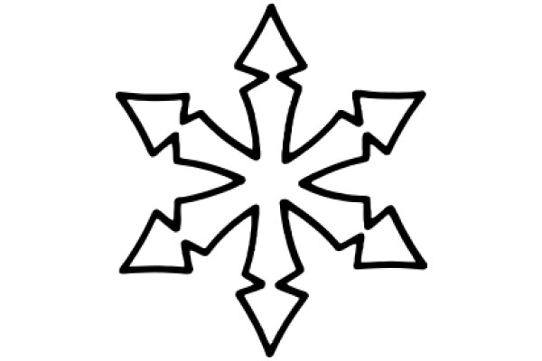 Simplistic Line Drawing of a Star-like Pattern