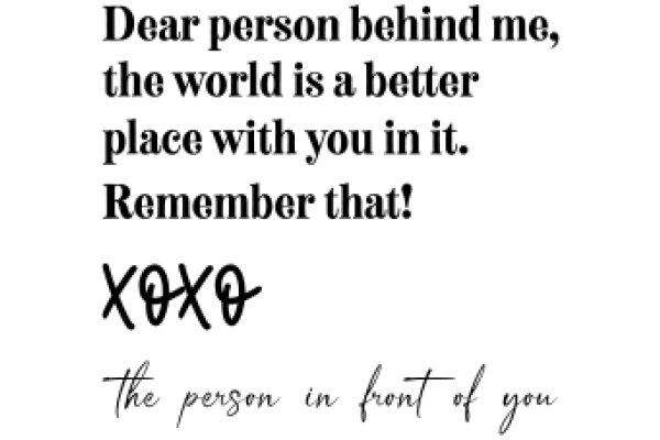A Heartfelt Message of Appreciation and Affection