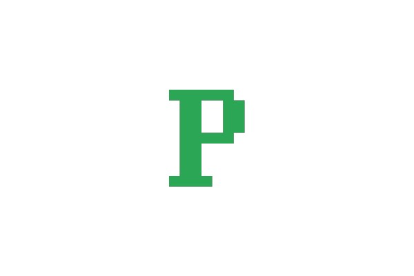 Green 'P' Symbol on White Background