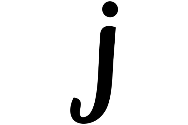 Simplistic Letter 'J' on a White Background