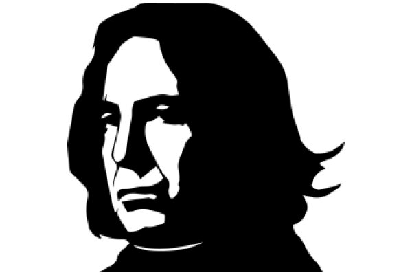 Silhouette of a Man with a Serious Expression