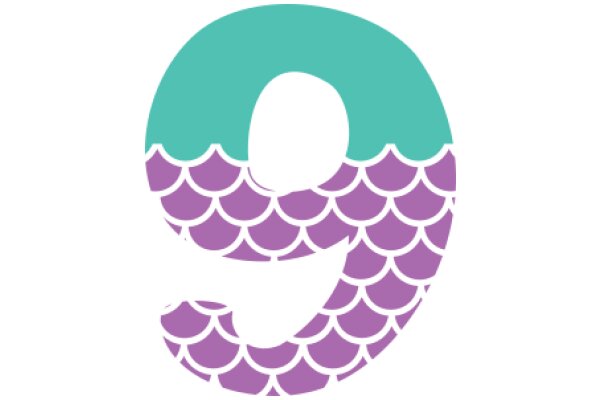 Stylized Logo with a Purple and Teal Color Scheme