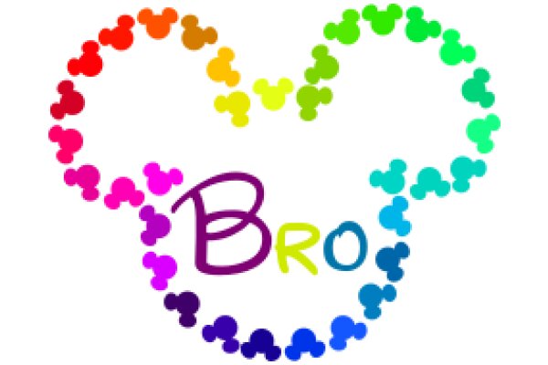 Colorful Mickey Mouse Ears with the Word 'Bro' in the Center