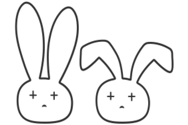 Simplicity in Design: Two Bunny Drawings with a Touch of Whimsy