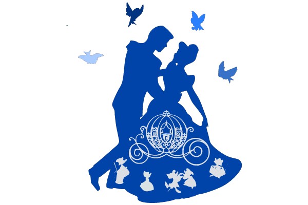 Enchanted Dance: A Cinderella Silhouette