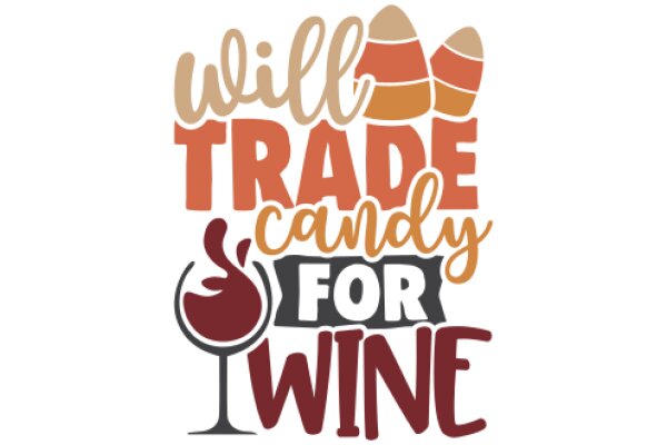 Will Trade Candy for Wine: A Graphic Design for a Wine Lover's T-Shirt