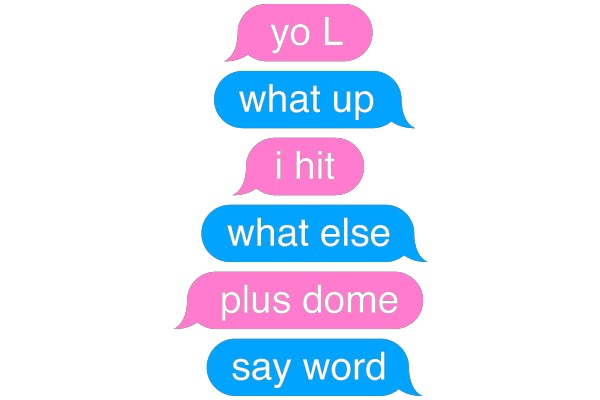 Text Message Chat Bubbles