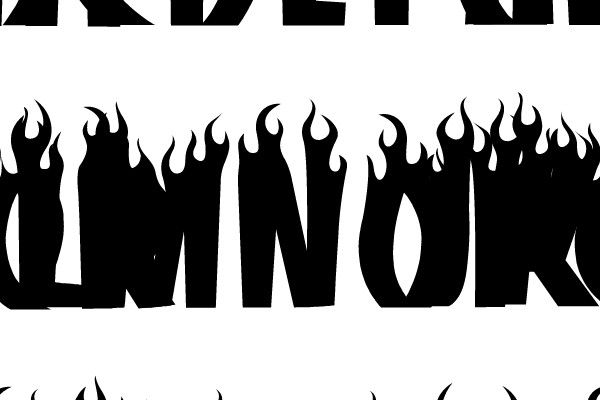 Flamed Alphabet
