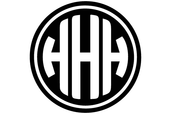 Bold Monogrammed Symbol within Circular Frame