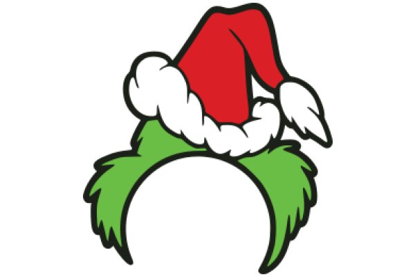 A Festive Holiday Hat: A Christmas-themed Santa Hat with a twist of green and white fur trim.