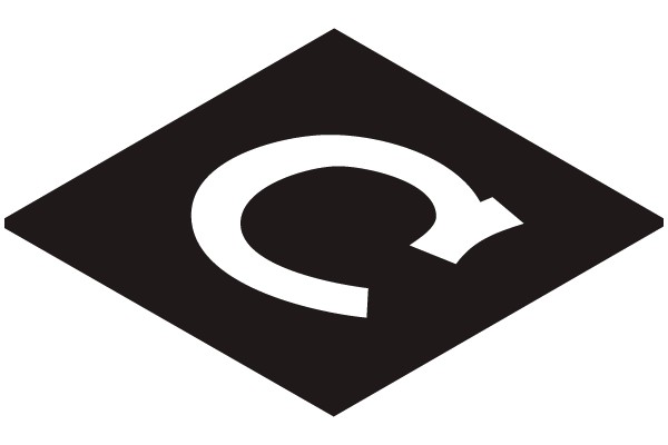 Circular Arrows Symbol on Black Diamond Shape