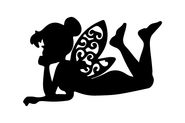 Silhouette of a Lying Fairy