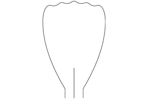 Simplified Line Drawing of a Vase
