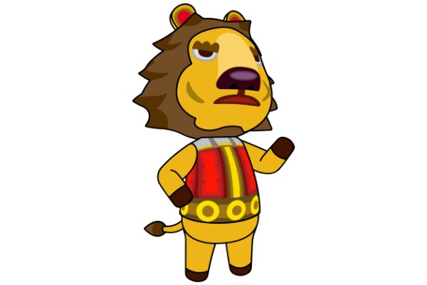 A Lion-like Character in a Yellow Costume