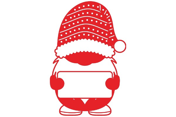 A Festive Holiday Greeting: A Red Santa Hat with a White Snowflake
