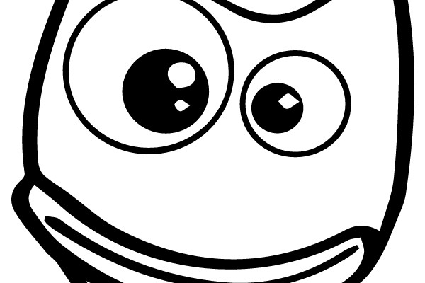 Untitled Line Drawing of a Cartoonish Face