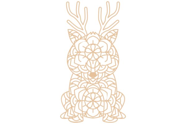 Stylized Floral Design with a Golden Hue