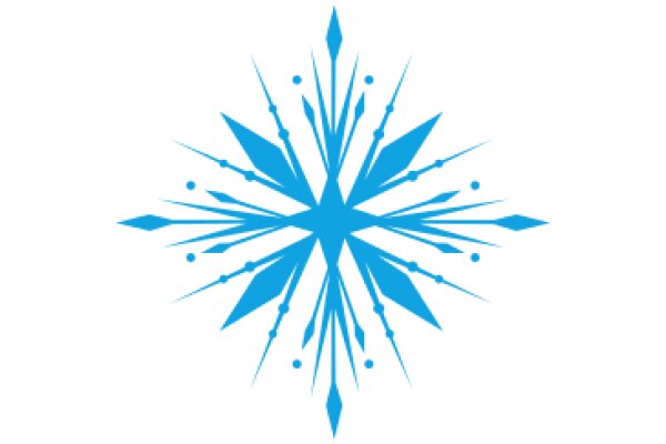 Stylized Blue Snowflake Design