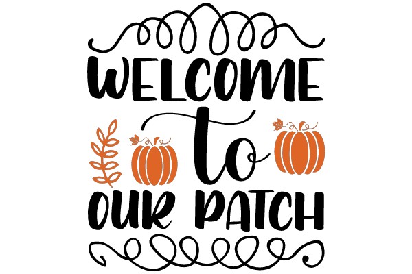 Autumn Welcome Sign with Pumpkins
