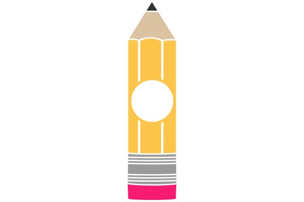 A Stylized Illustration of a Pencil in a Yellow Box