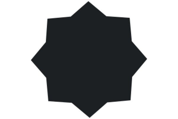 Stylized Black Geometric Shape