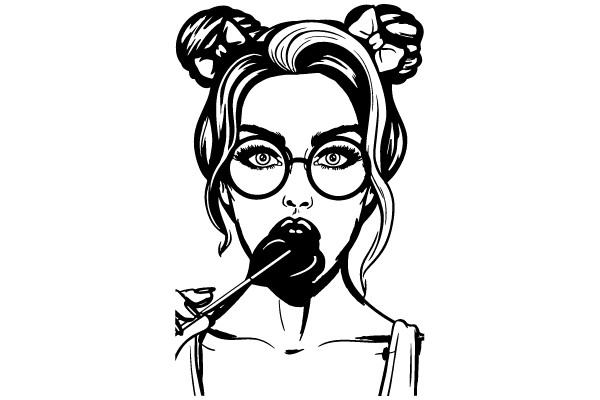 Monochrome Elegance: A Fashionable Illustration