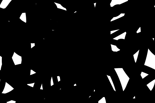 Stylized Floral Design with Black Outline