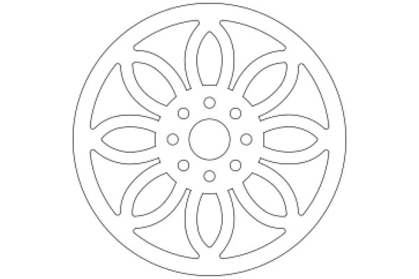 Simplified Geometric Design: A Detailed Look at a Stylized Wheel