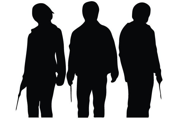 Silhouettes of Three Figures