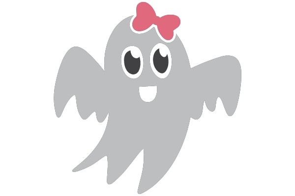 Cute Ghost with Pink Bow