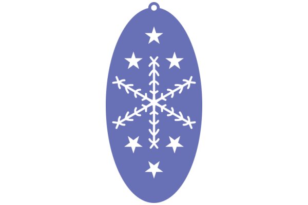 Stylized Snowflake Decoration with Stars and Branches