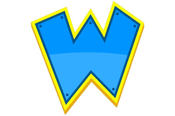 Blue and Yellow W Shape