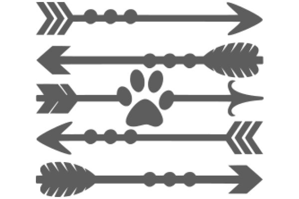 A Collection of Arrows and a Paw Print: A Graphic Design
