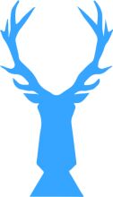 Stylized Blue Deer Antler Design