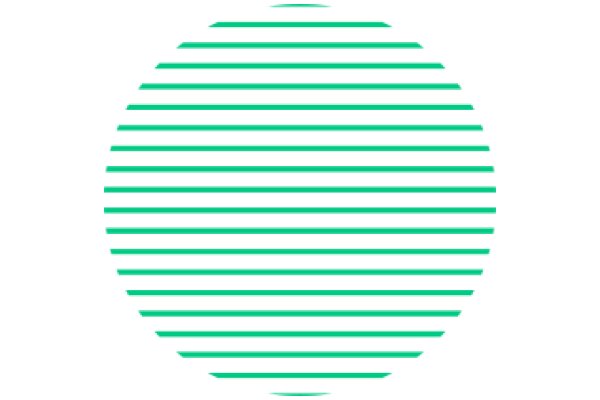 Stylized Circular Pattern with Green and White Stripes