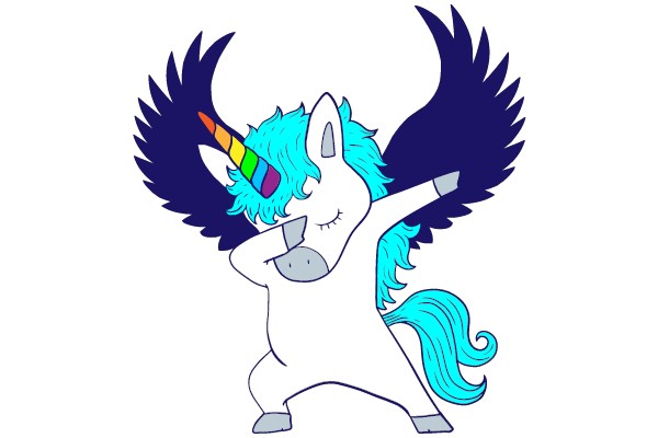 Dancing Unicorn with Wings