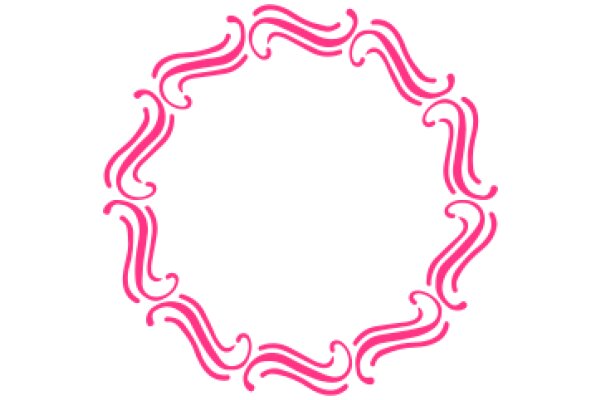 Stylized Pink Swirls on a White Background