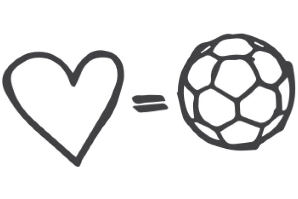 A Simple Emoji Representation of a Heart and a Soccer Ball