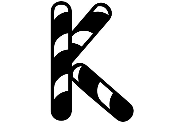 Skiis and the letter K