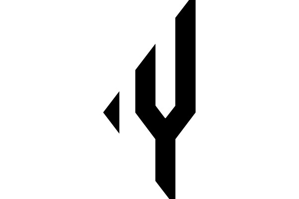 Two Black Geometric Shapes
