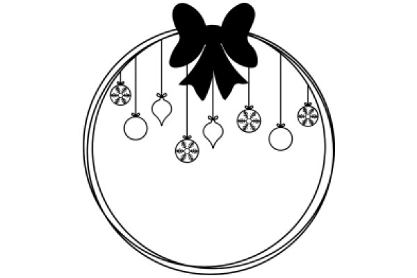A Festive Decoration: A Christmas Tree with Ornaments and a Bow
