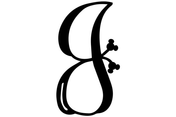 Stylized Letter 'G' with a Flower-like Design