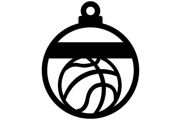 Christmas Basketball Ornament: Engraved Design for the Holidays