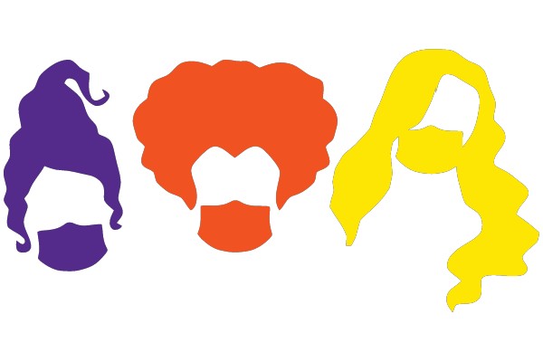 Three Silhouetted Faces